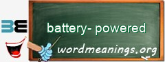 WordMeaning blackboard for battery-powered